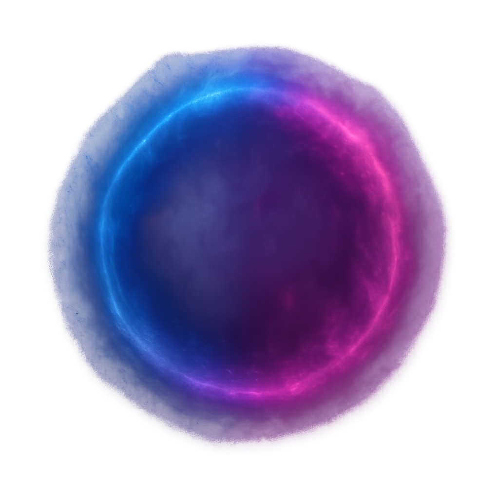 Pulsating and rotating energy aura